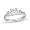 Thumbnail Image 0 of 2 CT. T.W. Princess-Cut Certified Lab-Created Diamond Past Present Future® Engagement Ring in 14K White Gold (F/VS2)