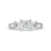 Thumbnail Image 3 of 2 CT. T.W. Princess-Cut Certified Lab-Created Diamond Past Present Future® Engagement Ring in 14K White Gold (F/VS2)