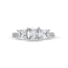 Thumbnail Image 4 of 2 CT. T.W. Cushion-Cut Certified Lab-Grown Diamond Past Present Future® Engagement Ring in 14K White Gold (F/VS2)