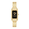 Thumbnail Image 1 of Ladies' Coach Cadie Crystal Accent Gold-Tone IP Bangle Watch with Rectangular Black Dial (Model: 14504250)