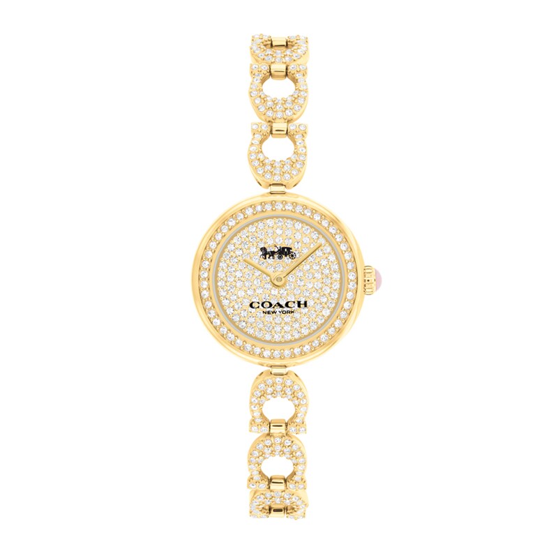 Ladies' Coach Gracie Gold-Tone Stainless Steel Bangle Watch (Model 14504219)
