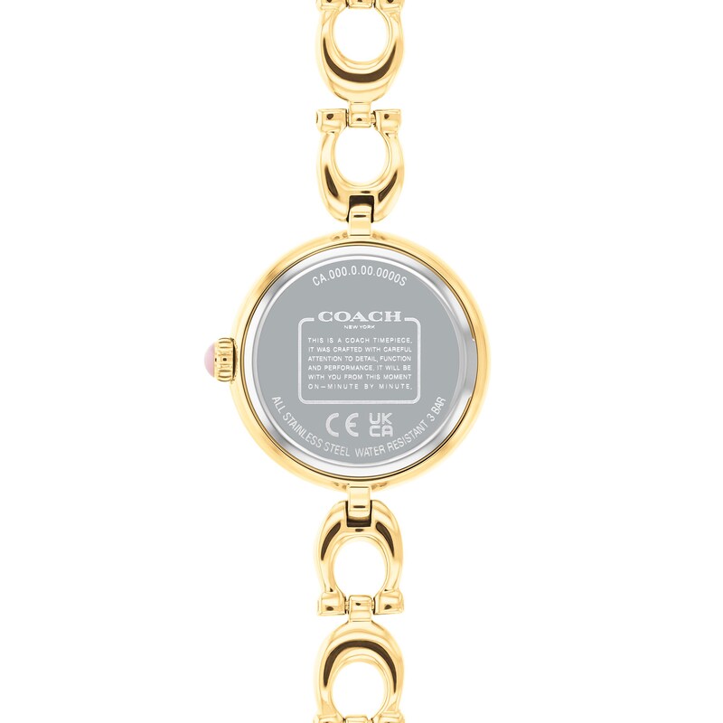 Ladies' Coach Gracie Gold-Tone Stainless Steel Bangle Watch (Model 14504219)