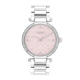 Ladies' Coach Cary Crystal Accent Watch with Pink Mother-of-Pearl Dial (Model: 14504182)