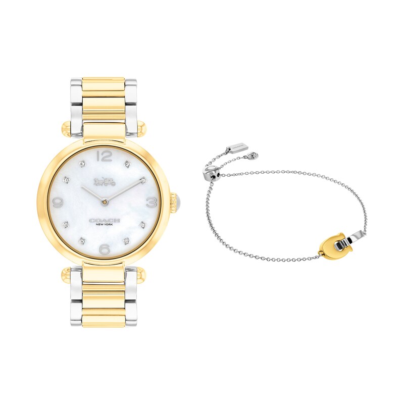 Ladies' Coach Cary Mother-of-Pearl Watch & Bracelet Gift Set (Model 14000100)