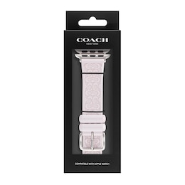 Ladies' Coach Apple Straps Pink Logo Interchangeable Replacement Band Smart Watch Attachment (Model: 14700212)