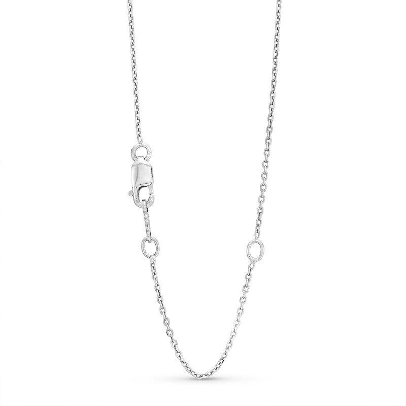 Oval Swiss Blue Topaz and White Lab-Created Sapphire Frame Pendant and Ring Set in Sterling Silver - Size 7