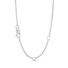 Thumbnail Image 3 of 1-1/2 CT. T.W. Diamond Flower Station Necklace in 10K White Gold
