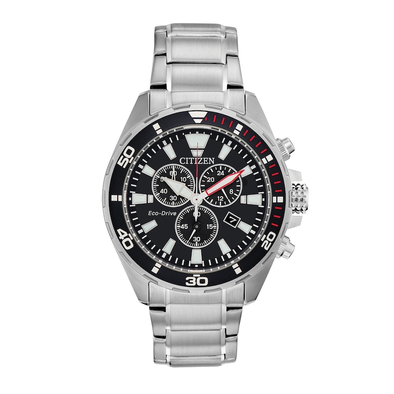 Main Image 1 of Men's Citizen Eco-Drive® Brycen Chronograph Watch with Black Dial (Model: AT2438-53E)