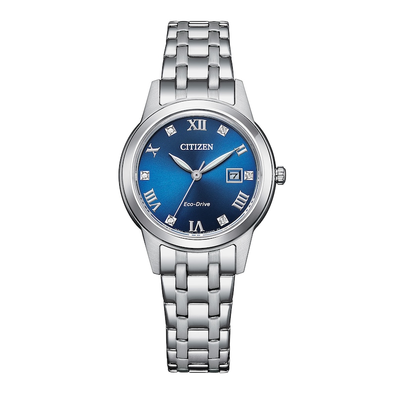 Ladies' Citizen Eco-Drive® Classic Watch with Blue Dial (Model: FE1240-57L)