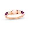 Thumbnail Image 1 of Opal and Amethyst Three Stone Ring in 10K Rose Gold