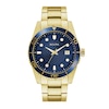 Thumbnail Image 0 of Men's Bulova Classic Gold-Tone Watch with Dark Blue Dial (Model: 98A197)