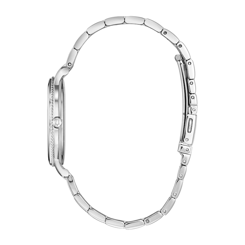 Main Image 2 of Ladies' Bulova Diamond Accent Watch with Black Dial (Model: 96P205)