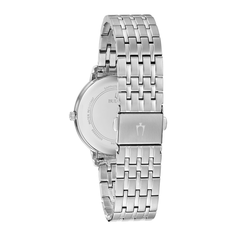 Main Image 3 of Ladies' Bulova Diamond Accent Watch with Black Dial (Model: 96P205)