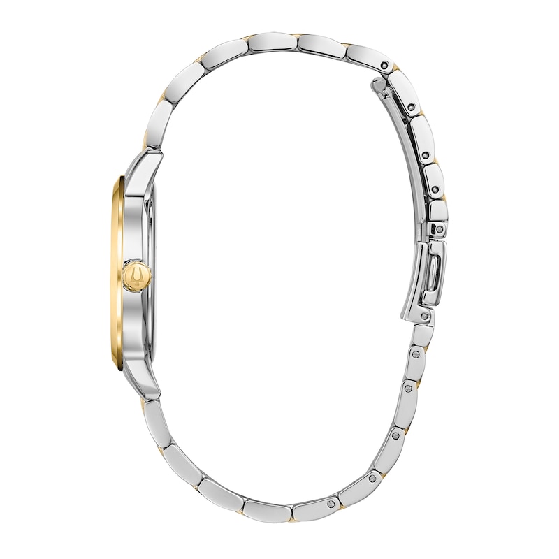 Main Image 2 of Ladies' Bulova Classic Diamond Accent Two-Tone Watch with Silver-Tone Dial (Model: 98P175)