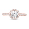 Thumbnail Image 3 of 1-1/2 CT. T.W. Certified Lab-Grown Diamond Frame Engagement Ring in 14K Rose Gold (F/VS2)