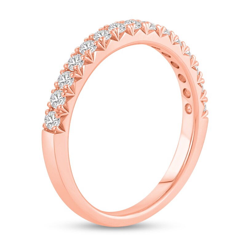 Main Image 2 of 1/2 CT. T.W. Certified Lab-Grown Diamond Wedding Band in 14K Rose Gold (F/VS2)