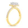 Thumbnail Image 2 of 1-1/2 CT. T.W. Emerald Certified Lab-Grown Diamond Frame Engagement Ring in 14K Gold (F/VS2)