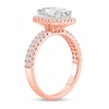 Thumbnail Image 2 of 2 CT. T.W. Emerald Certified Lab-Grown Diamond Frame Engagement Ring in 14K Rose Gold (F/VS2)
