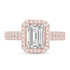 Thumbnail Image 3 of 2 CT. T.W. Emerald Certified Lab-Grown Diamond Frame Engagement Ring in 14K Rose Gold (F/VS2)