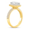 Thumbnail Image 2 of 2 CT. T.W. Emerald Certified Lab-Grown Diamond Frame Engagement Ring in 14K Gold (F/VS2)