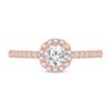 Thumbnail Image 3 of 3/4 CT. T.W. Certified Lab-Grown Diamond Frame Engagement Ring in 14K Rose Gold (F/VS2)