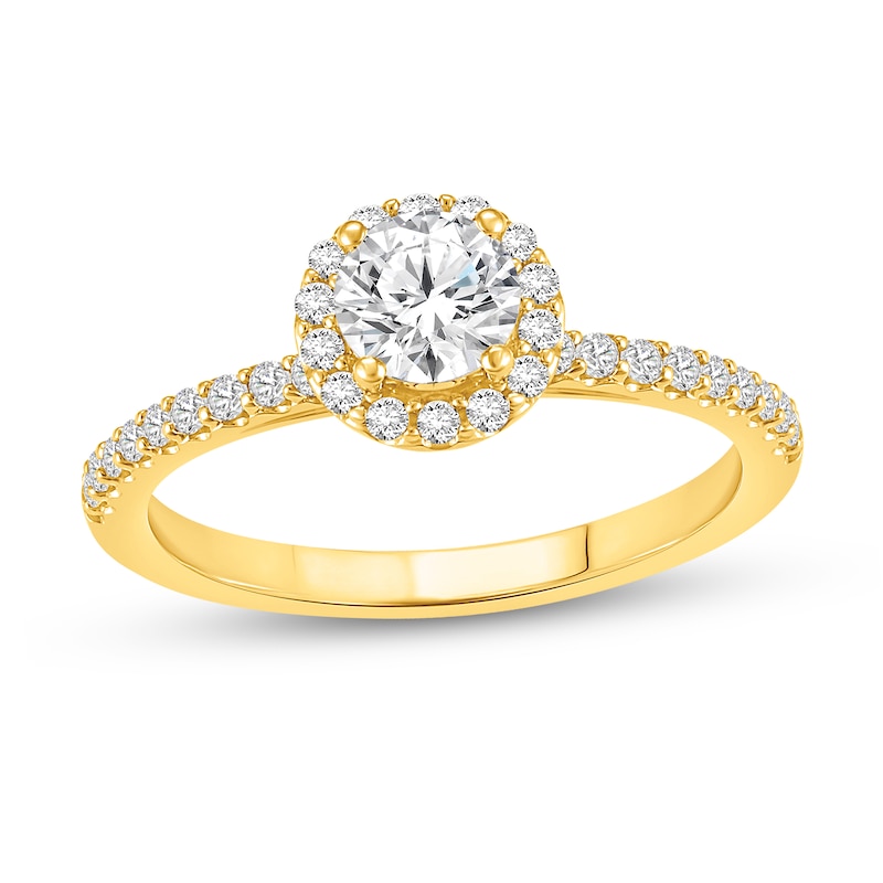 Main Image 1 of 3/4 CT. T.W. Certified Lab-Grown Diamond Frame Engagement Ring in 14K Gold (F/VS2)