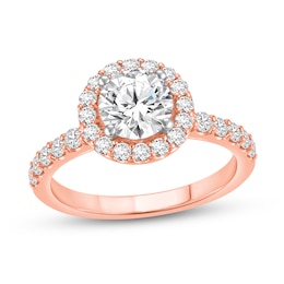 2-1/4 CT. T.W. Certified Lab-Grown Diamond Frame Engagement Ring in 14K Rose Gold (F/VS2)