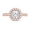 Thumbnail Image 3 of 2-1/4 CT. T.W. Certified Lab-Grown Diamond Frame Engagement Ring in 14K Rose Gold (F/VS2)
