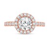 Thumbnail Image 2 of 2-1/4 CT. T.W. Certified Lab-Created Diamond Frame Engagement Ring in 14K Rose Gold (F/VS2)