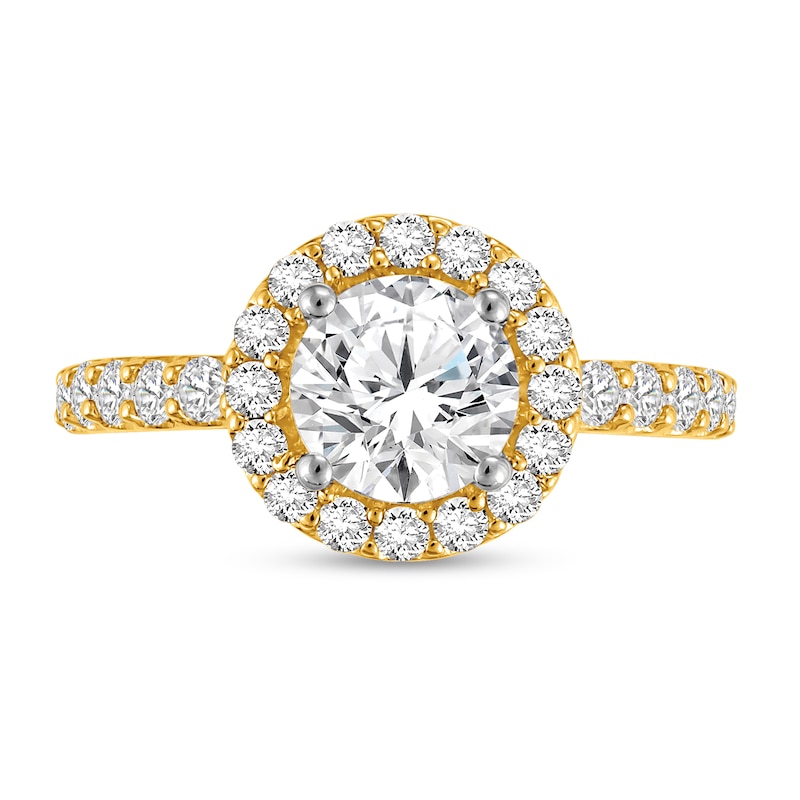 Main Image 3 of 2-1/4 CT. T.W. Certified Lab-Grown Diamond Frame Engagement Ring in 14K Gold (F/VS2)