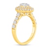 Thumbnail Image 1 of 1-1/2 CT. T.W. Oval Certified Lab-Created Diamond Double Frame Engagement Ring in 14K Gold (F/VS2)