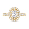 Thumbnail Image 2 of 1-1/2 CT. T.W. Oval Certified Lab-Created Diamond Double Frame Engagement Ring in 14K Gold (F/VS2)