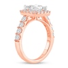 Thumbnail Image 1 of 2-1/2 CT. T.W. Princess Certified Lab-Created Diamond Cushion Frame Engagement Ring in 14K Rose Gold (F/VS2)