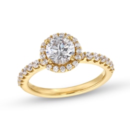 1-1/2 CT. T.W. Certified Lab-Grown Diamond Frame Engagement Ring in 14K Gold (F/VS2)