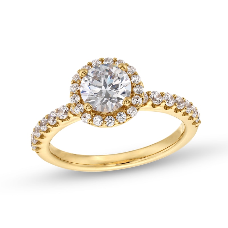 1-1/2 CT. T.W. Certified Lab-Created Diamond Frame Engagement Ring in 14K Gold (F/VS2)