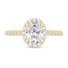 Thumbnail Image 3 of 1-1/2 CT. T.W. Oval Certified Lab-Grown Diamond Frame Engagement Ring in 14K Gold (F/VS2)