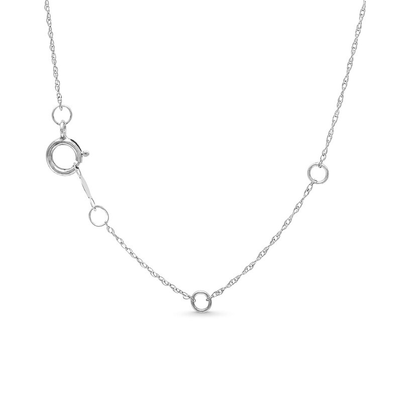Main Image 3 of Marquise Blue Sapphire and 1/20 CT. T.W. Diamond Infinity Flame Pendant in 10K White Gold