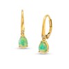 Thumbnail Image 1 of Pear-Shaped Opal and Diamond Accent Dangle Drop Earrings in 10K Gold