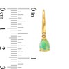 Thumbnail Image 3 of Pear-Shaped Opal and Diamond Accent Dangle Drop Earrings in 10K Gold