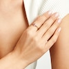Thumbnail Image 2 of Pear-Shaped and Round Ruby with 1/15 CT. T.W. Diamond Frame Ring in 10K Gold