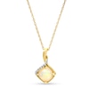 Thumbnail Image 0 of Cushion-Cut Opal and Diamond Accent Twist Kite Pendant in 10K Gold