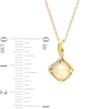 Thumbnail Image 2 of Cushion-Cut Opal and Diamond Accent Twist Kite Pendant in 10K Gold