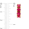 Thumbnail Image 2 of Ruby Huggie Hoop Earrings in 10K Gold
