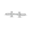 Thumbnail Image 4 of 1/6 CT. T.W. Diamond Double Cross Ring in 10K White Gold