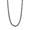 Thumbnail Image 0 of 6.0mm Black Cultured Akoya Pearl Strand Necklace with Sterling Silver Clasp