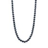 Thumbnail Image 0 of 6.0mm Black Cultured Akoya Pearl Strand Necklace with Sterling Silver Clasp