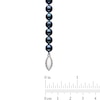 Thumbnail Image 2 of 6.0mm Black Cultured Akoya Pearl Strand Necklace with Sterling Silver Clasp