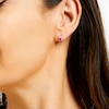 Thumbnail Image 2 of Certified Ruby and Diamond Accent Stacked Stud Earrings in 10K Gold