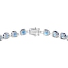 Thumbnail Image 1 of EFFY™ Collection Cushion-Cut London Blue Topaz Line Bracelet in White 14K Gold