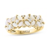 Thumbnail Image 1 of EFFY™ Collection Opal and 1/5 CT. T.W. Diamond Cluster Ring 14K Gold